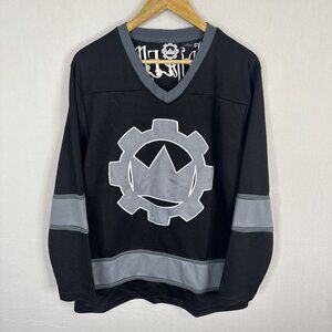 Crown The Empire Hockey Jersey #15 Black Gray Men’s Medium Band Tee‎
